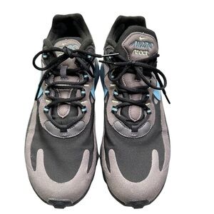 Men’s Nike Air Max 270 React Black, Gray and Blue Sneakers Size 8